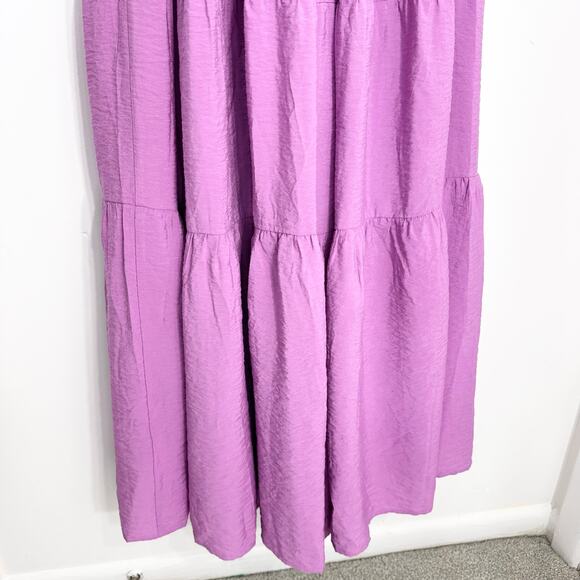 NWT Abercrombie & Fitch Tiered Maxi Dress Flowy | Purple | SZ S - Picture 7 of 10